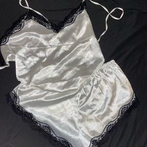 White silk sleep set